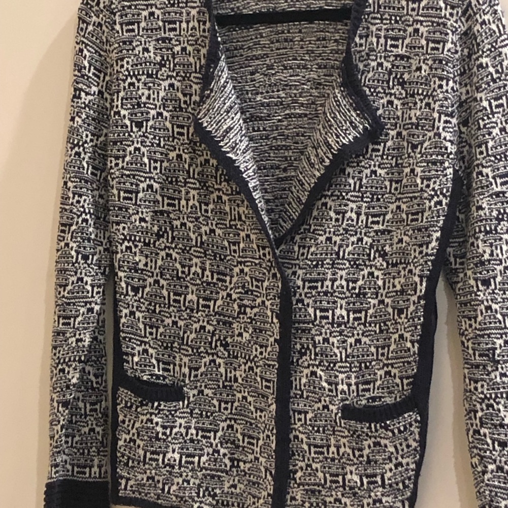 Nic+Zoe ❤️Black& White Knit jacket - Picture 2 of 7